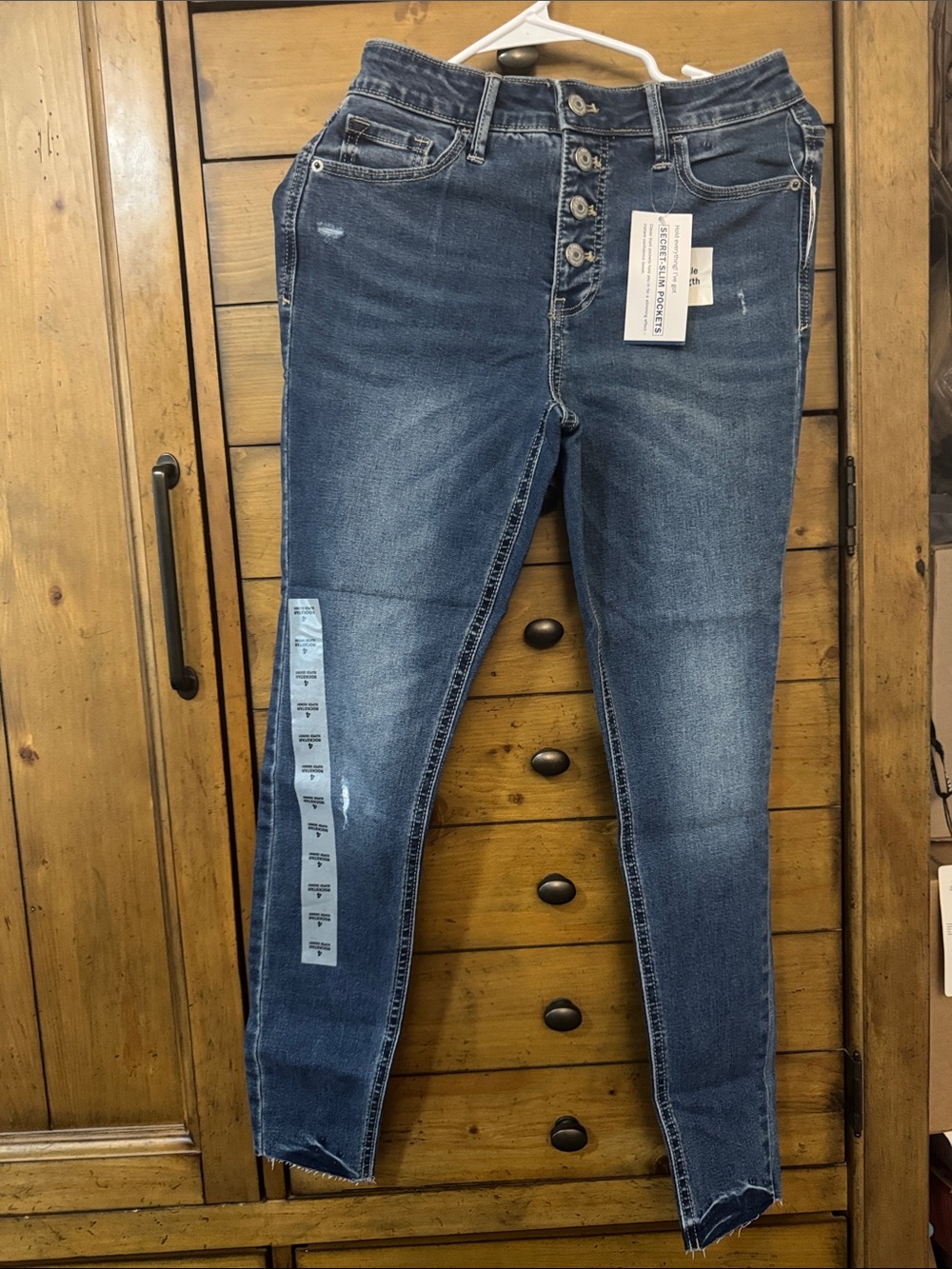 Old Navy Women's Dark Wash Button-Fly Skinny Jeans